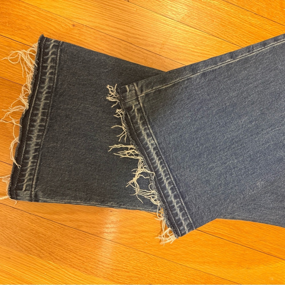 Veronica Beard High Rise Blue Jeans Classic Straight-Leg - Picture 4 of 7